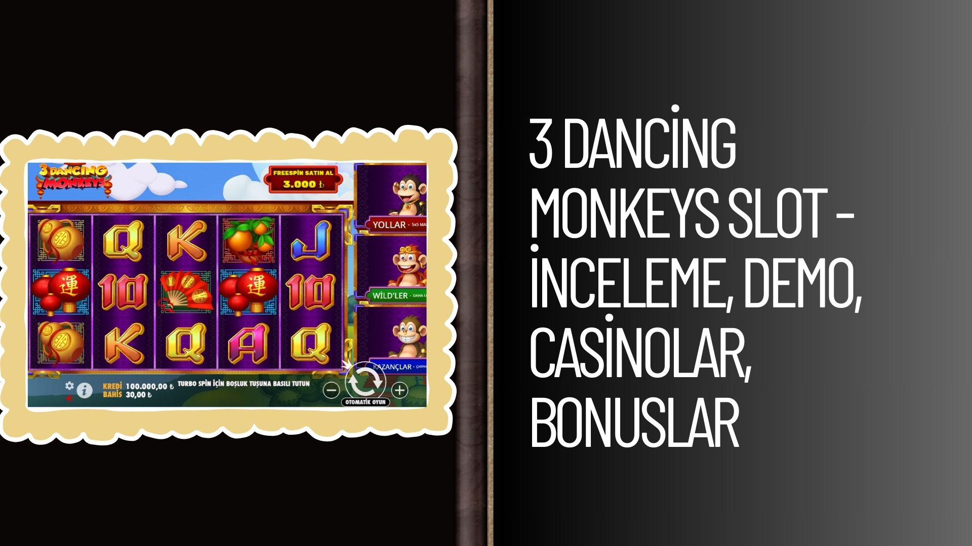 3 Dancing Monkeys Slot – İnceleme, Demo, Casinolar, Bonuslar